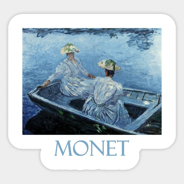 The Blue Rowboat (1887) by Claude Monet Sticker by Naves